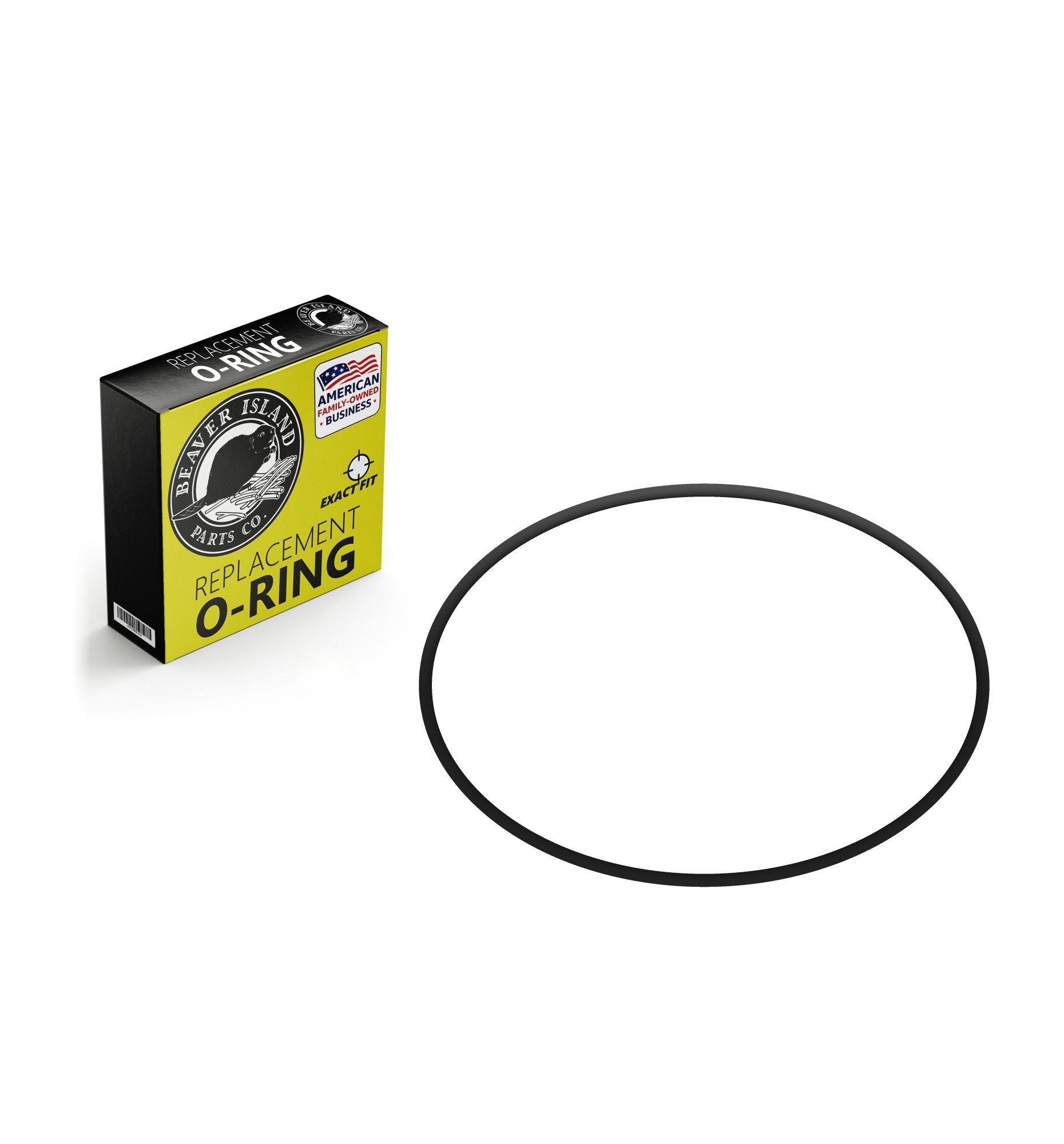 ISO 3601 D3450 Buna-N Nitrile (90A) Metric O-Ring, 90A Durometer, 345mm ID x 5.3mm CS (13.583" x 0.209", 355.6mm OD) - P