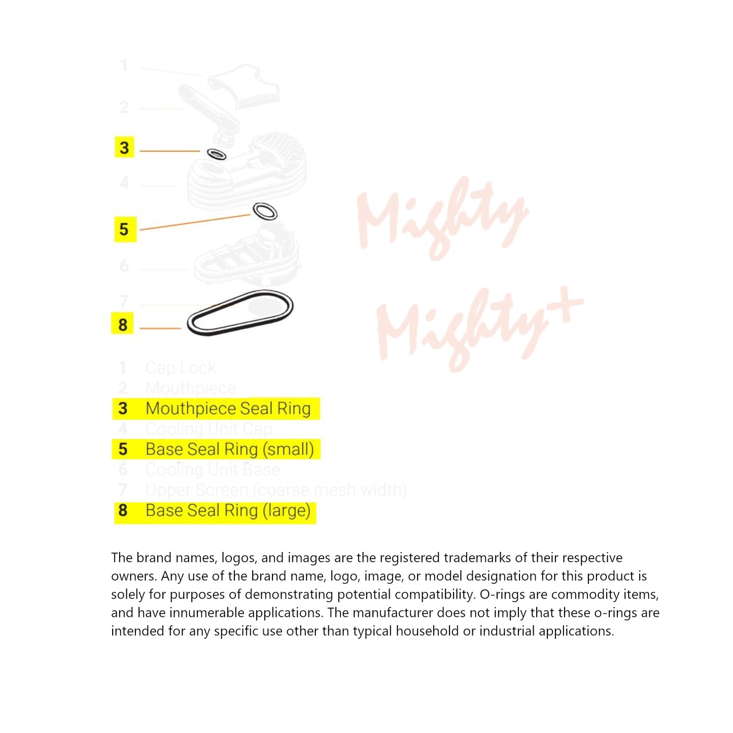 Replacement Mighty & Mighty+ O-Ring Set for Storz & Bickel Vaporizer - view 2