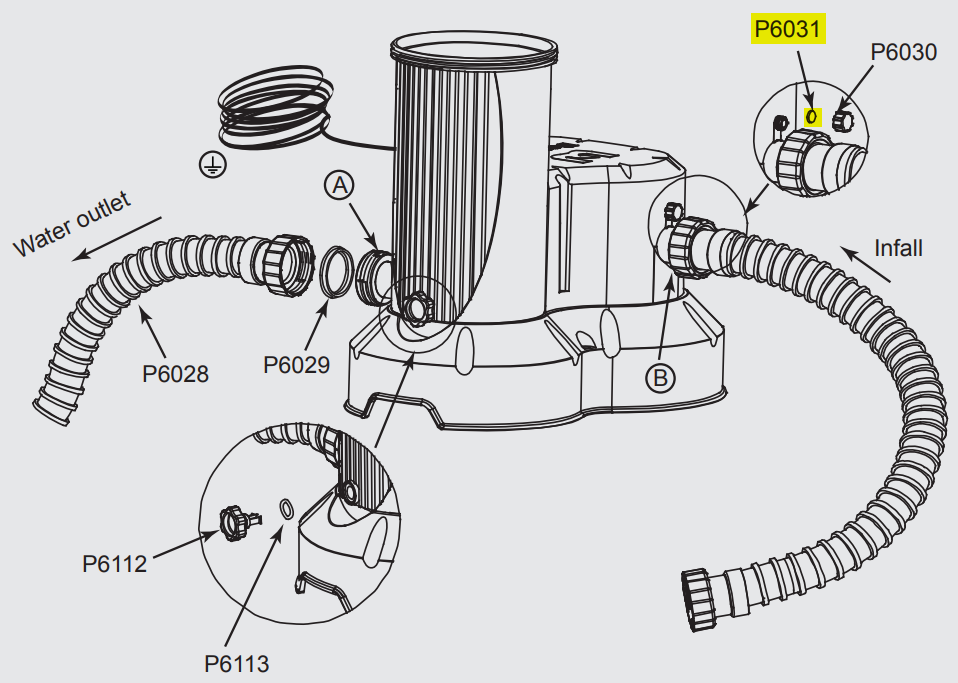 Replacement for Bestway Flowclear Part Number P6031 Air Purge