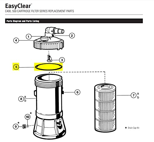 Replacement for Hayward CX400G EasyClear Filter Head O-Ring (Prior to 2003)