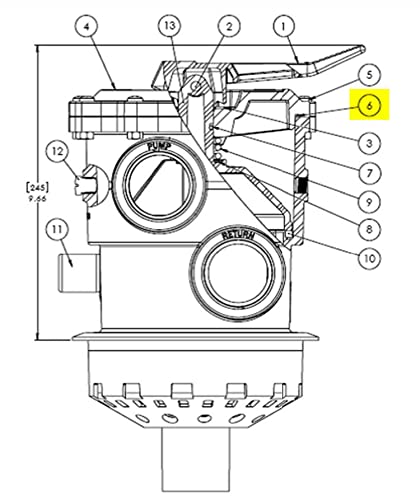 Replacement for Hayward SPX0715Z1 2� Multiport Valve Lid O-Ring