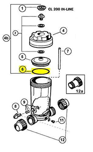 Replacement for Hayward CLX200K Chlorinator FKM O-Ring for CL200 CL220 Lid Gasket