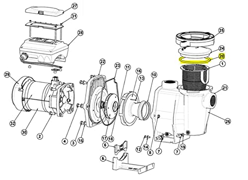 Replacement for STA-RITE U9-161 5� Pump Trap Lid O-Ring