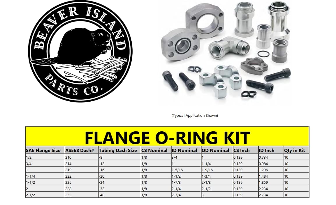 O Ring Assortment Kit Hydraulic O-Ring Kit Flange Fittings 70 Pieces 7 ...