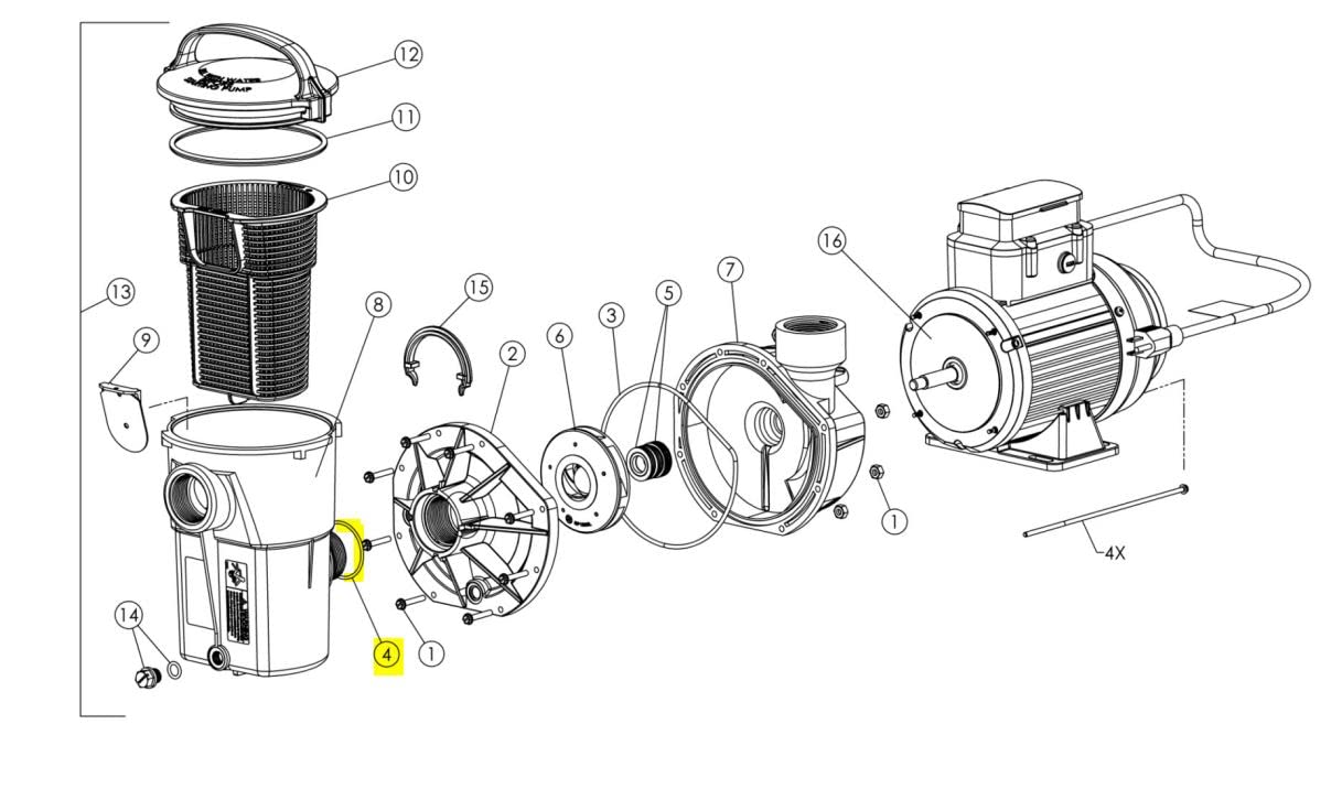 Replacement for Hayward SP-1500-W Strainer Connector O-Ring/Perflex 1990/PowerFlo/PowerFlo II/PowerFlo LX/Ultra Pro/Turbo-Flo/XStream Filtration System