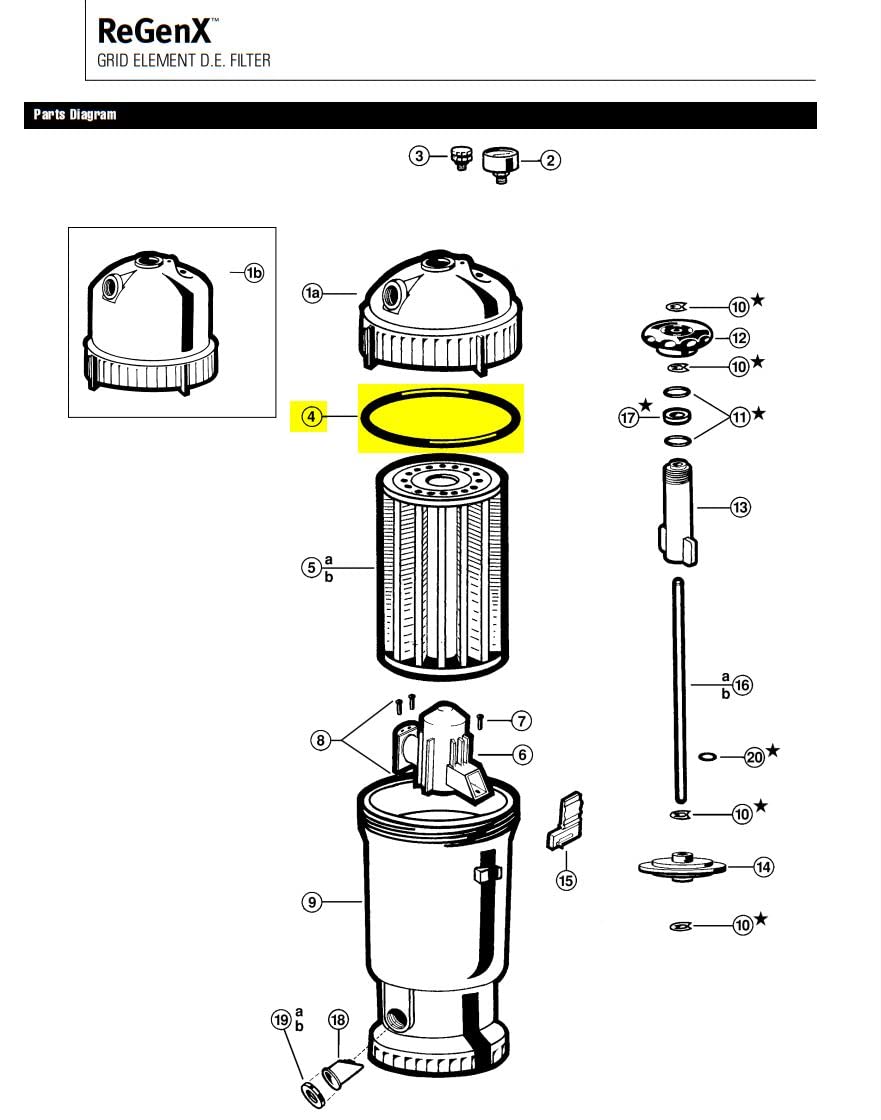 Replacement for Hayward RGX45G O-Ring for Filter Head ASL, ReGenX Grid DE and SwimClear