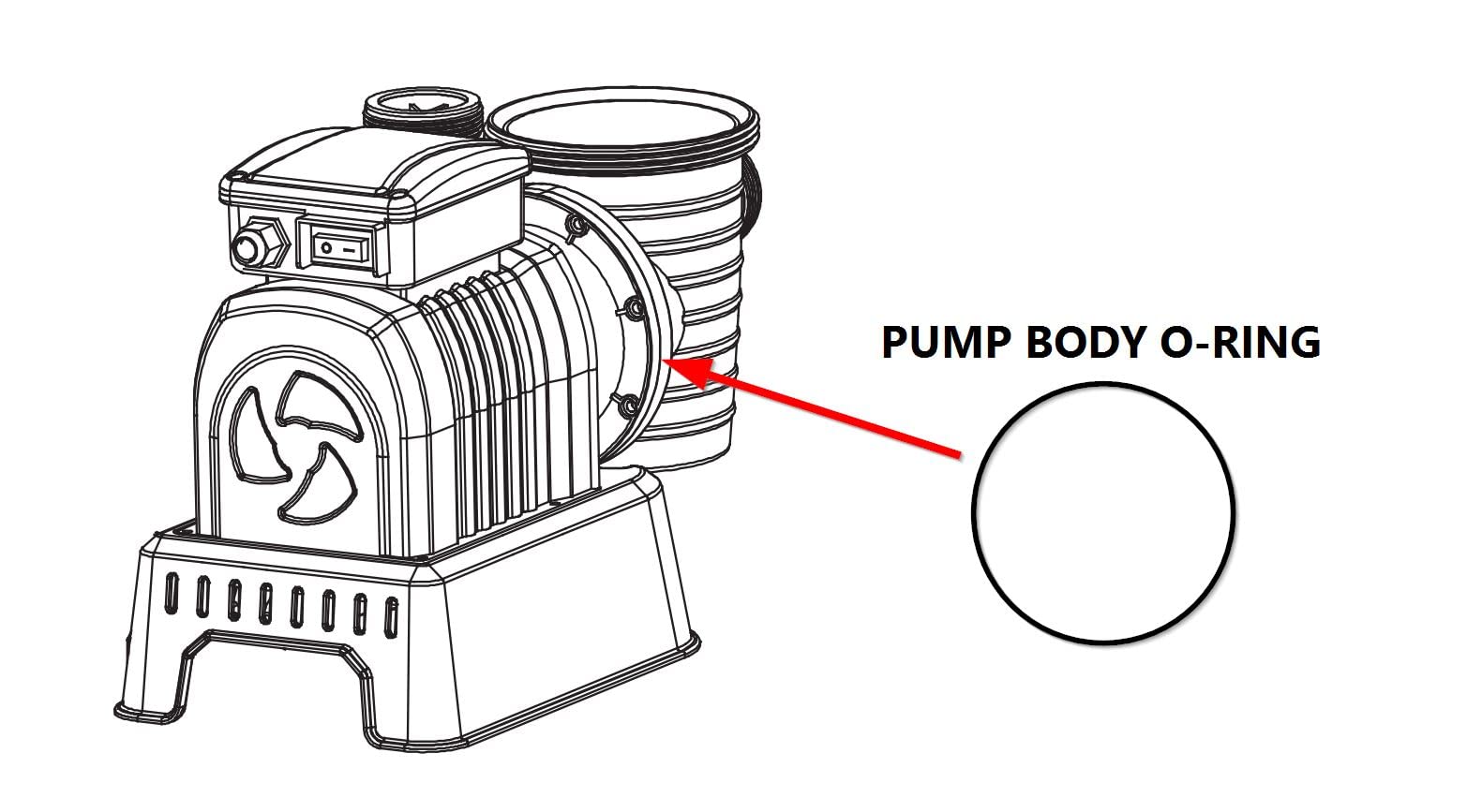 Replacement for Bestway Flowclear Part Number P6565 Pump Body O-Ring Gasket for Filter Pump