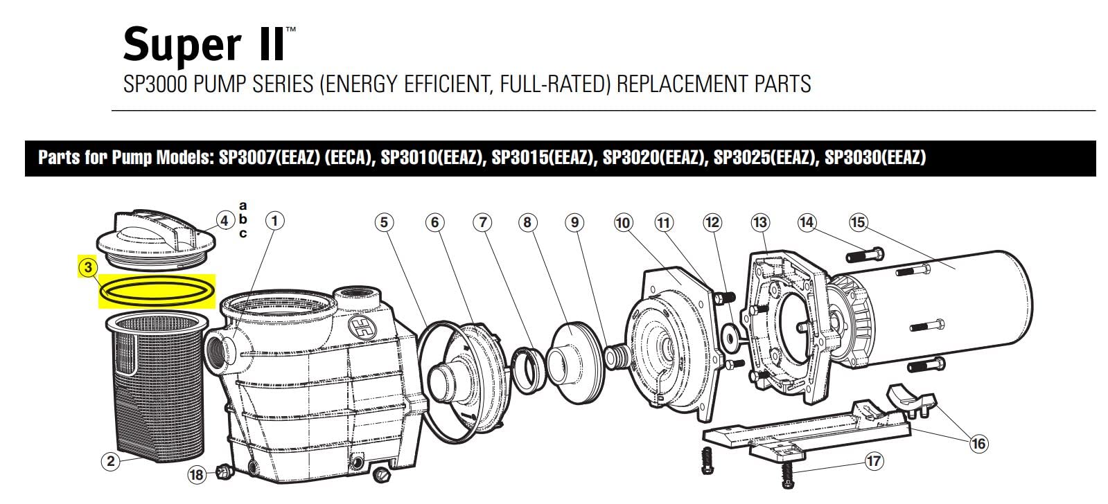 Replacement for Hayward SPX3000S Super II Lid O-Ring