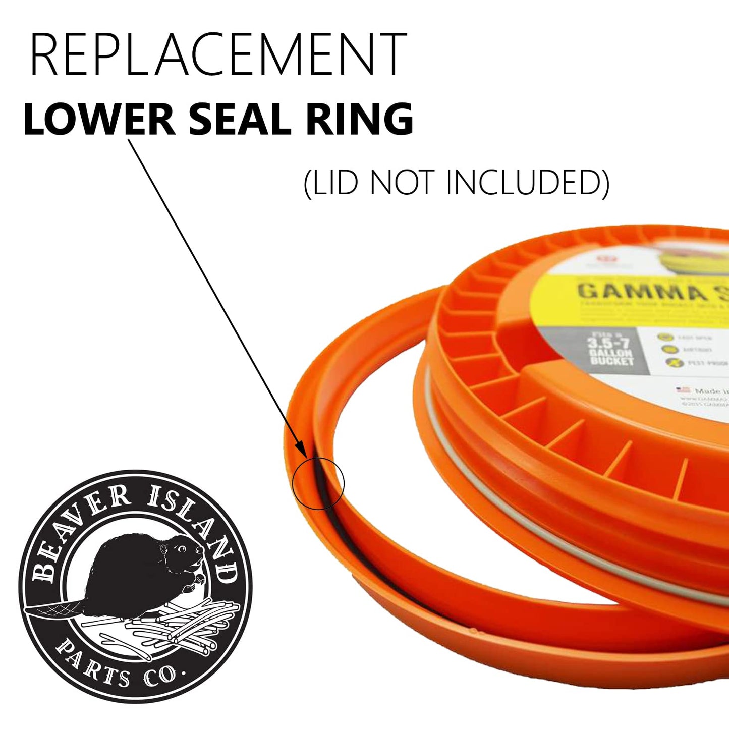 Upgraded Gamma Seal Gamma2 O-Ring Gasket Replacement for LOWER Lid Ring for 12 Bucket Lid 3.5, 5, 6, & 7 Gallons