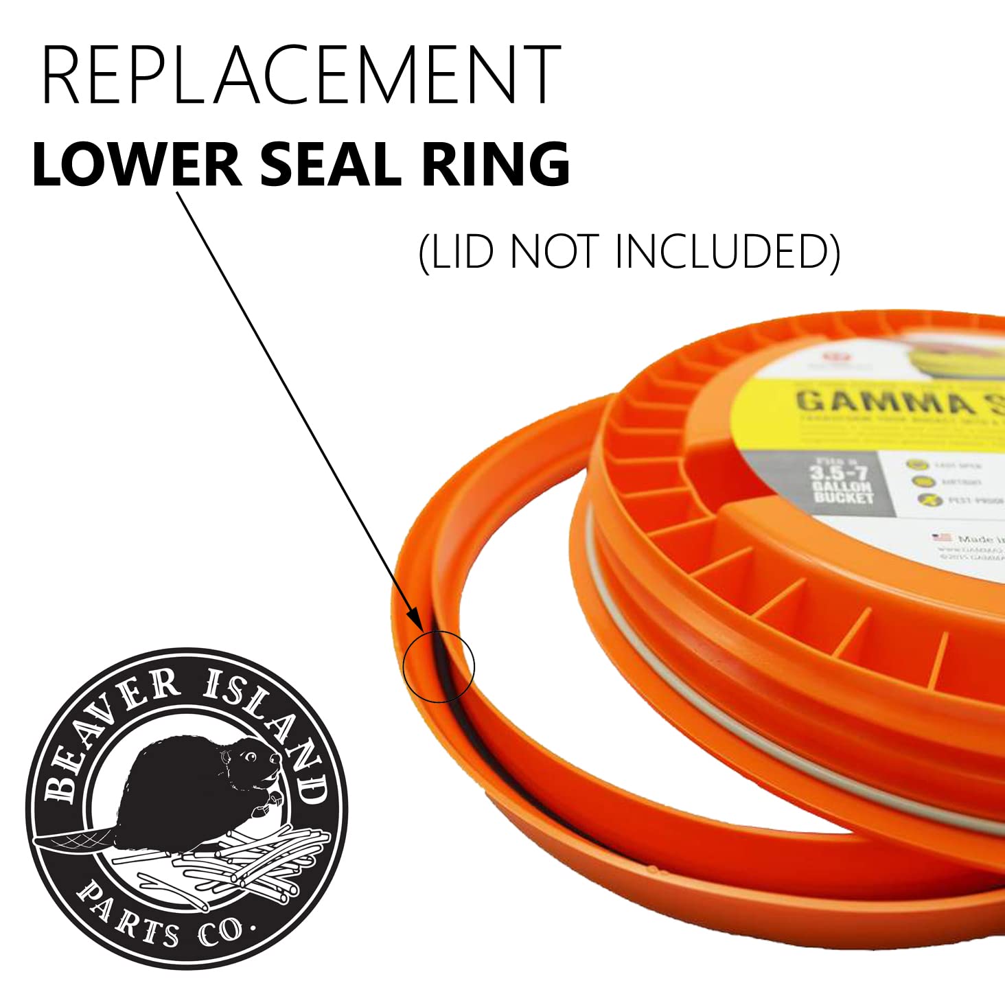 Upgraded Gamma Seal Gamma2 O-Ring Gasket Replacement for LOWER Lid Ring for 12 Bucket Lid 3.5, 5, 6, & 7 Gallons