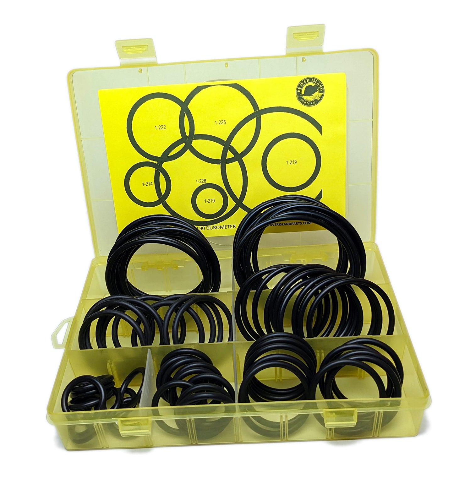 Hydraulic O-Ring Kit Flange Fittings 70 Pieces (7 Common Sizes) SAE Buna-N 90 Durometer SAE Code 61 & 62